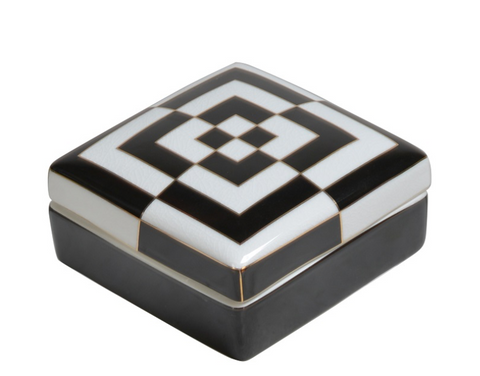 Stilinga porceliano dėžutė Black/White